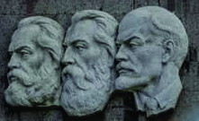 Marx, Engels și Lenin, pe panou